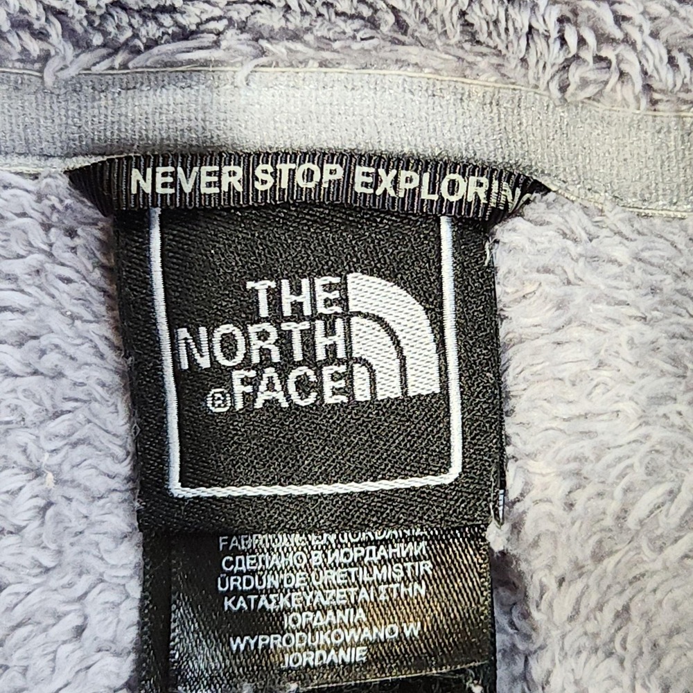 The North Face Osito Jacket Womens Large Gray Plush Fleece Full Zip Outdoor - Picture 3 of 11